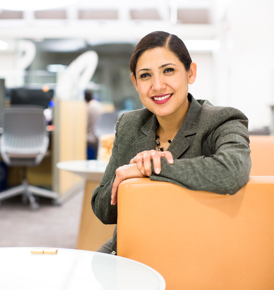 photo of a woman sitting on a chair