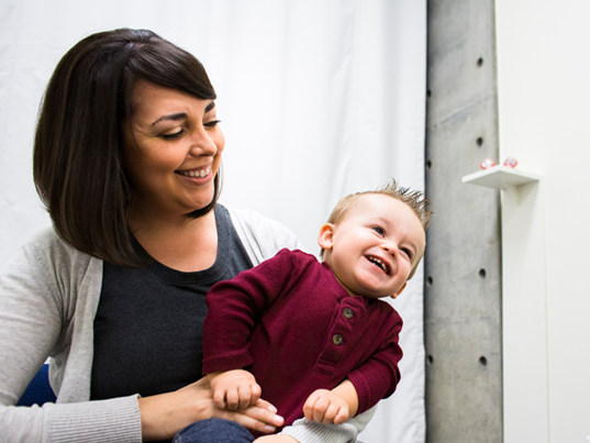 photo of a woman with a small child